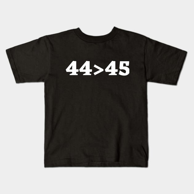 44 > 45 Kids T-Shirt by Sloth Station